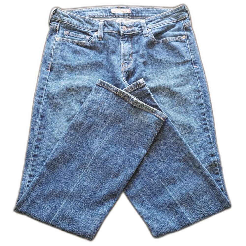 Levi's - 545 Low Bootcut Jeans - Blue Wash - Women Size 8 Medium